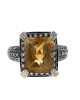 LeVian Citrine and Diamond Halo Ring in White and Yellow Gold